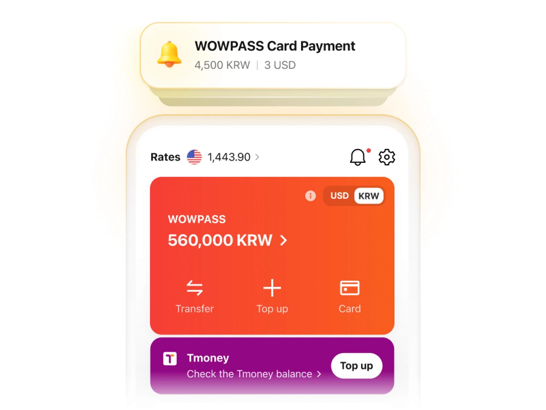 WOWPASS app wallet preview